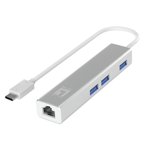 TARJETA-DE-RED-10-100-1000-LEVELONE-USB-0504-USB-TIPO-C---HUB-USB3.0