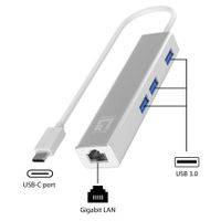 Miniatura 3 de TARJETA DE RED 10/100/1000 LEVELONE USB-0504 USB TIPO C + HUB USB3.0