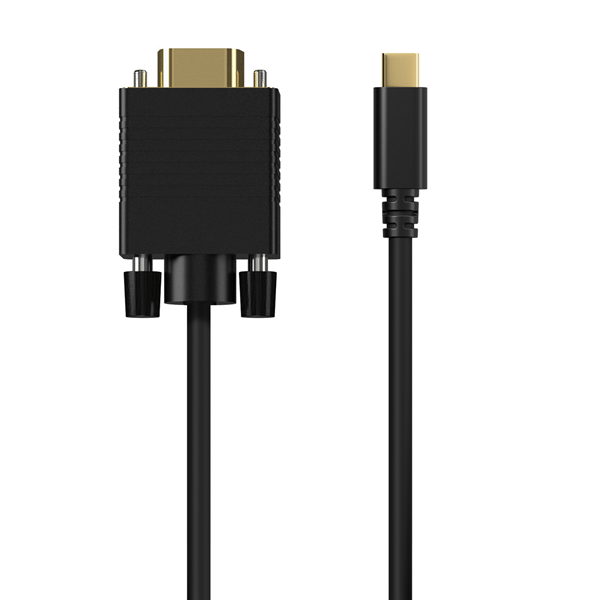 AISENS Cable Conversor USB C a VGA USB C M HDB15 M Negro 1 8M