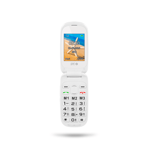 TELEFONO-MOVIL-LIBRE-SPC-MOBILE-HARMONY-PANTALLA-1.8--DUAL-SIM-TECLAS-GRANDES-MENSAJE-SOS-BLANCO