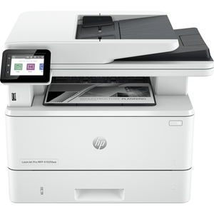 Impresora-HP-LaserJet-Pro-Impresora-multifuncion-HP-LaserJet-Pro-4102fdwe-Blanco-y-negro-Impresora-para-Pequeñas-y-medianas-empresas-Imprima-copie-escanee-y-envie-por-fax-Impresion-a-doble-cara--Escaneado-a-doble-cara--Escanear-a-correo-electronico--Puerto-de-unidad-de-memoria-flash-USB-frontal-Laser-Duplex