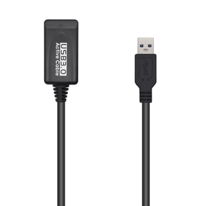 AISENS Cable USB 3.0 Prolongador Con Amplificador, Tipo A/M-A/H, Negro 5.0m