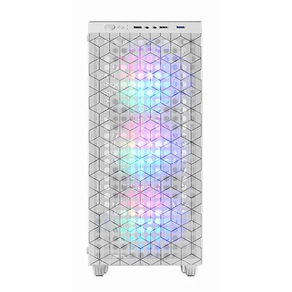 CAJA ATX SEMITORRE GAMING MARS GAMING MCMAGW BLANCAFRONTAL DOBLE REJILLA MAGNETICA LATERAL CRISTAL TEMPLADO 3x120mm RGB DOBLE CAMARA