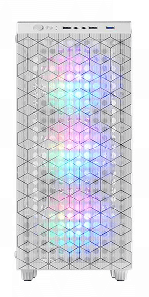 caja atx semitorre gaming mars gaming mcmagw blancafrontal doble rejilla magnetica lateral cristal templado 3x120mm rgb doble camara