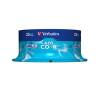 Miniatura 2 de CD-R VERBATIM 25 UNIDADES 52x AZO 43352