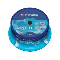 Miniatura 3 de CD-R VERBATIM 25 UNIDADES 52x AZO 43352