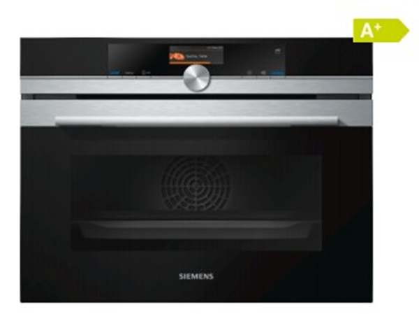 HORNO COMPACTO SIEMENS CS636GBS2 CON VAPOR CRISTAL NEGRO