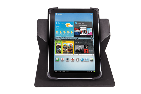 FUNDA TABLET UNIVERSAL 9"-10.1" ROTATORY 360º NEGRA SILVER HT