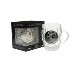 JARRA CRISTAL ESCUDO LANNISTER METALICO JUEGOS DE TRONOS