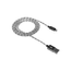 CANYON Cable USB-Lightning  trenzado cubierta metalica  Gris oscuro 1m CNE-CFI3DG