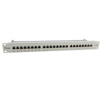 Miniatura 1 de PATCH PANEL 24 PUERTOS CATEGORIA 6A  APANTALLADO COLOR GRIS CLARO