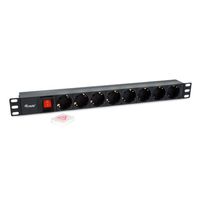 Miniatura 3 de REGLETA ALIMENTACION RACK 19" 1U 8 TOMAS CON INTERRUPTOR CABLE IEC 14 ESPECIAL SAI