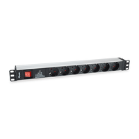 Miniatura 1 de REGLETA ALIMENTACION RACK 19" 1U 7 TOMAS CON INTERRUPTOR Y PROTECTOR SOBRETENSION