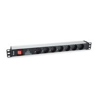 Miniatura 2 de REGLETA ALIMENTACION RACK 19" 1U 7 TOMAS CON INTERRUPTOR Y PROTECTOR SOBRETENSION