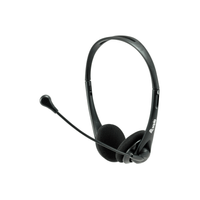Miniatura 1 de HEADSET EQUIP LIFE CONEXION  JACK 3.5MM  MICROFONO FLEXIBLE CONTROL DE VOLUMEN Y MUTE COLOR NEGRO