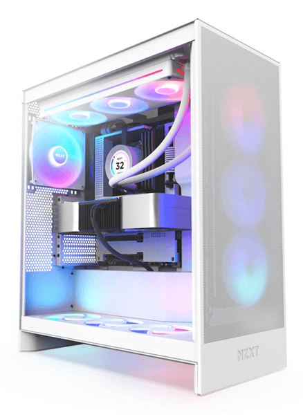 torre gaming nzxt h7 flow rgb (2024) | atx | blanca