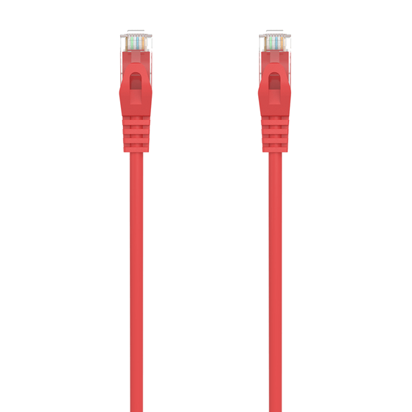AISENS Cable de Red Latiguillo RJ45 LSZH Cat.6A 500 Mhz UTP AWG24, Rojo, 3.0M