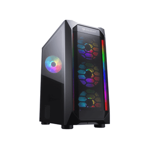 Caja COUGAR  CGR-5VM6B-MESH-G-RGB RGB Negro, Transparente