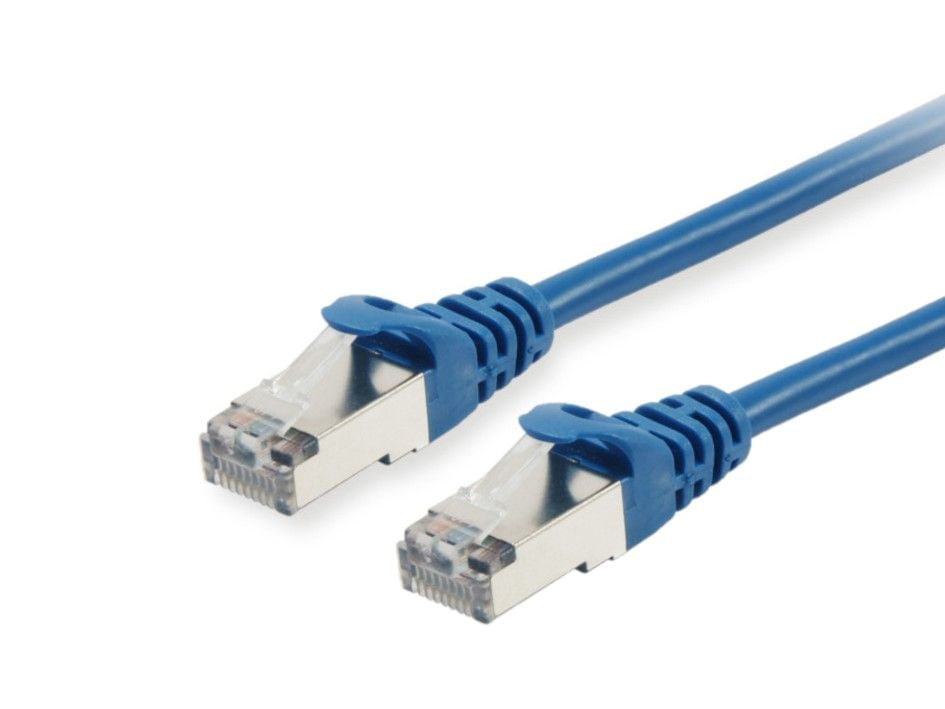 LATIGUILLO APANTALLADO S/FTP CATEGORIA 6 HF 0.5M COLOR AZUL EQUIP 605537
