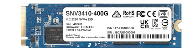 SYNOLOGY SNV3410 SSD 400GB M.2 3000MB/s PCI Express 3.0 NVMe