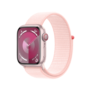 Apple-Watch-Series-9-GPS---Cellular-41mm-Pink-Aluminium-Case-with-Light-Pink-Sport-Loop