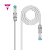 Miniatura 1 de LATIGUILLO/CABLE RED NANO CABLE CAT.7 RJ45 LSZH SFTP PIMF AWG26 50CM BLANCO