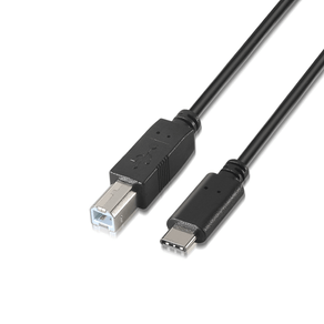 Aisens-Cable-Usb-2.0-Impresora-3A-Tipo-Usb-C-M-B-M-Negro-1M