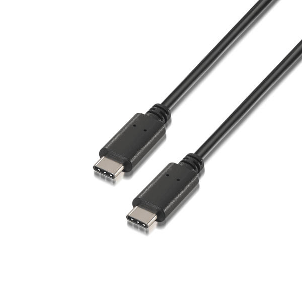 aisens cable usb 2.0 3a tipo usb-c m-usb-c m negro 0,5m
