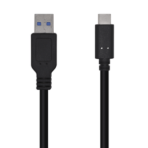 Aisens---Cable-Usb-3.1-Gen2-10Gbps-3A-Tipo-Usb-C-M-A-M-Negro-1.5M