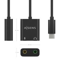 Miniatura 4 de CONVERSOR AISENS USB-C A AUDIO 48KHZ USB-C/M-2XJACK 3.5/H 10CM