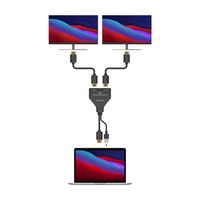 Miniatura 4 de AISENS HDMI Duplicador 4K@30HZ 1×2 con Alimentación USB y Cable, Negro, 30 cm