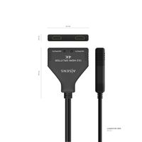 Miniatura 5 de AISENS HDMI Duplicador 4K@30HZ 1×2 con Alimentación USB y Cable, Negro, 30 cm