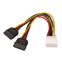 Miniatura 1 de AISENS A131-0161 CABLE DUPLICADOR DE ALIMENTACION MOLEX 4PIN MACHO A 2XSATA HEMBRA 20CM