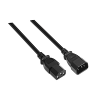 Miniatura 1 de AISENS A132-0171 cable de transmisión Negro 1,5 m C13 acoplador C14 acoplador