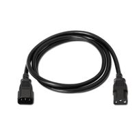 Miniatura 3 de AISENS A132-0171 cable de transmisión Negro 1,5 m C13 acoplador C14 acoplador