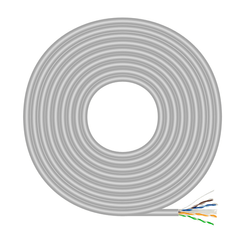 AISENS Cable de Red RJ45 Cat 6 UTP Rigido AWG23 CCA  Aleacion   Gris  500m