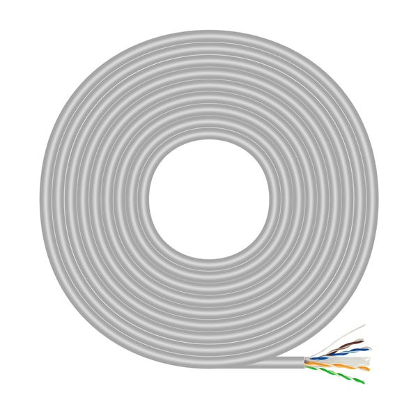 AISENS Cable de Red RJ45 Cat 6 UTP Rigido AWG23 CCA Aleacion Gris 500m