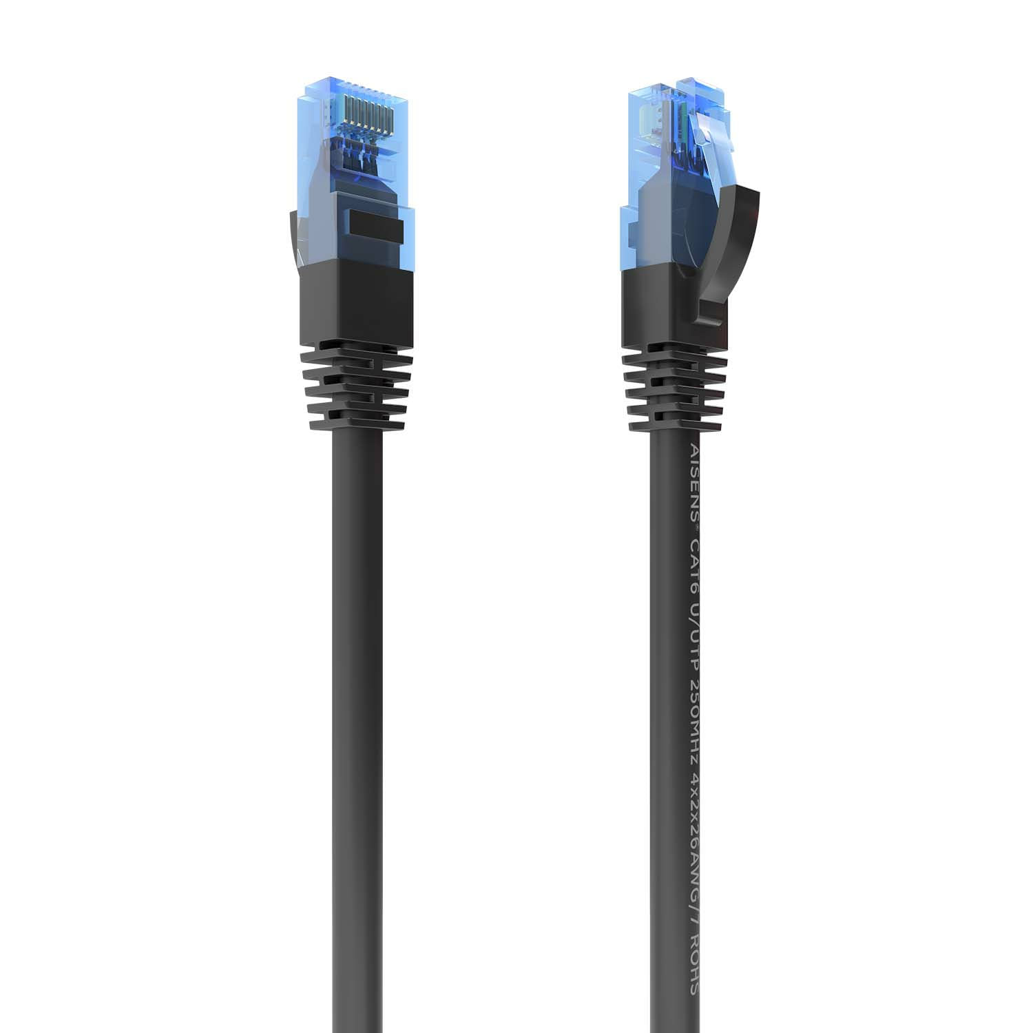 Aisens Cable RJ45 Cat.6 UTP AWG26 CCA Negro 2.0M