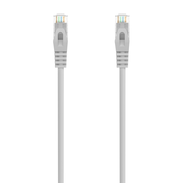 AISENS Cable de Red Latiguillo RJ45 LSZH Cat.6A 500 Mhz UTP AWG24, Gris, 30CM