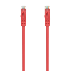 AISENS Cable de Red Latiguillo RJ45 LSZH Cat.6A 500 Mhz UTP AWG24, Rojo, 0.5M