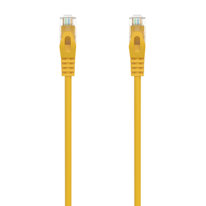 AISENS Cable de Red Latiguillo RJ45 LSZH Cat.6A 500 Mhz UTP AWG24, Amarillo, 0.5M