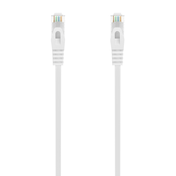 AISENS Cable de Red Latiguillo RJ45 LSZH Cat.6A 500 Mhz UTP AWG24, Blanco, 30CM