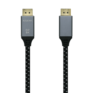 Aisens-Cable-Displayport-V1.4-8k-60hz-macho-a-macho-gris-negro-3m