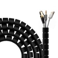 Miniatura 2 de AISENS Organizador De Cable En Espiral 25mm, Negro, 2.0 m