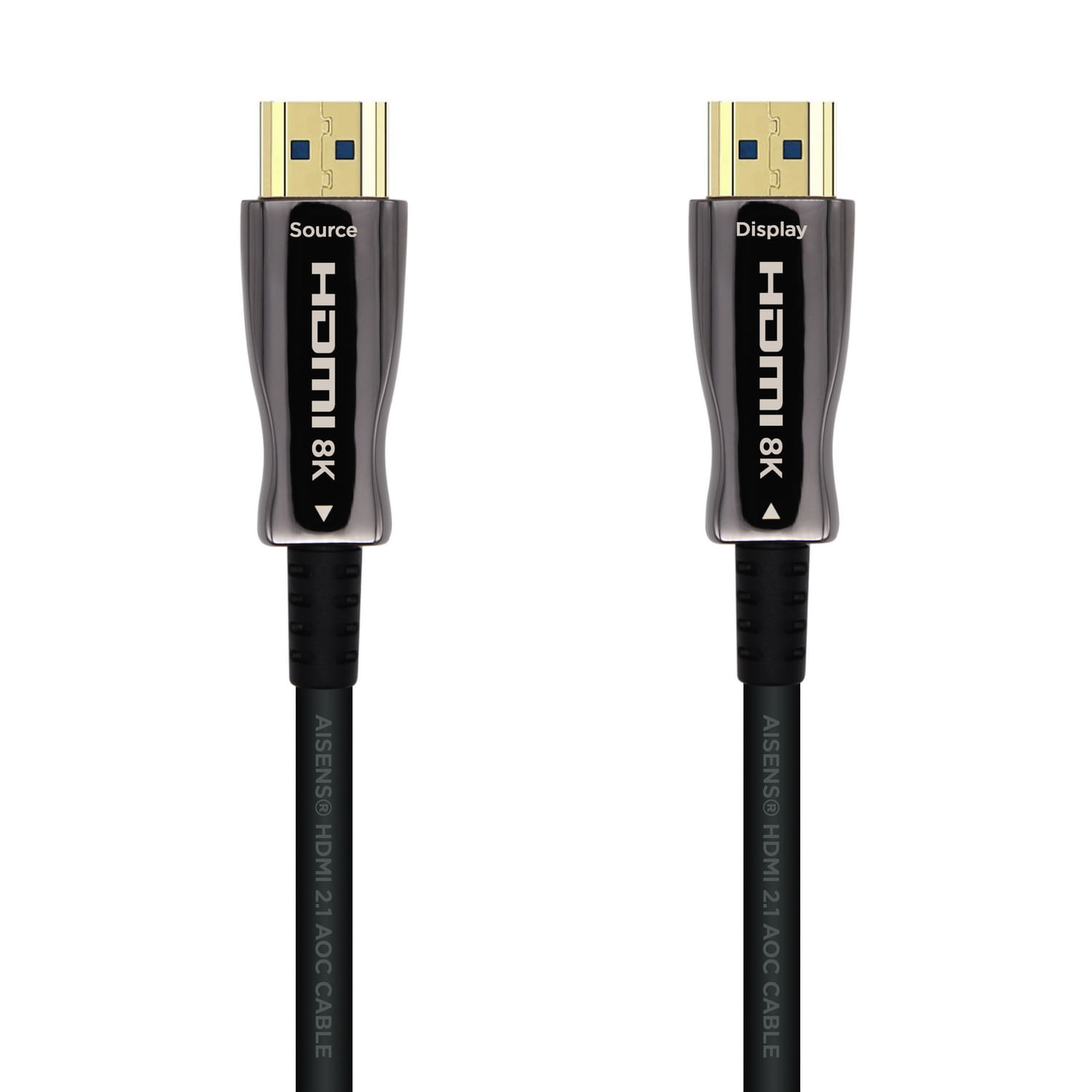 Aisens Cable hdmi tipo-a estandar macho a macho V2.1 AOC ultra alta velocidad 50m negro