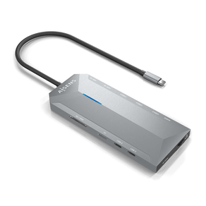 AISENS-USB-C-Dock-12-En-1-USB-C-A-2xHDMI-1xRJ45-3xUSB-A-2xUSB-C-1xUSB-C-PD-1xAudio-1xSD-1xMicro-SD-Gris-30cm