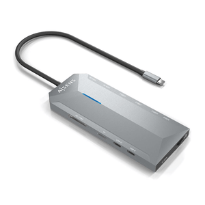 AISENS-USB-C-Dock-12-En-1-USB-C-A-2xHDMI-1xRJ45-3xUSB-A-2xUSB-C-1xUSB-C-PD-1xAudio-1xSD-1xMicro-SD-Gris-30cm