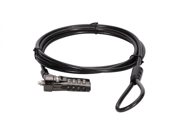 CABLE DE SEGURIDAD CONCEPTRONIC CUSTODIO01BS POR COMBINACION 4 DIGITOS 1.8M