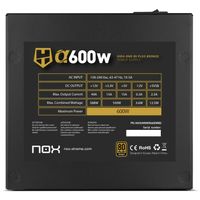 Miniatura 9 de FUENTE ALIMENTACION 600W NOX HUMMER ALPHA 80+ BRONZE