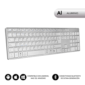TECLADO-SUBBLIM-INALAMBRICO-ALUMINIO-ADVANCE-EXTENDED-SILVER